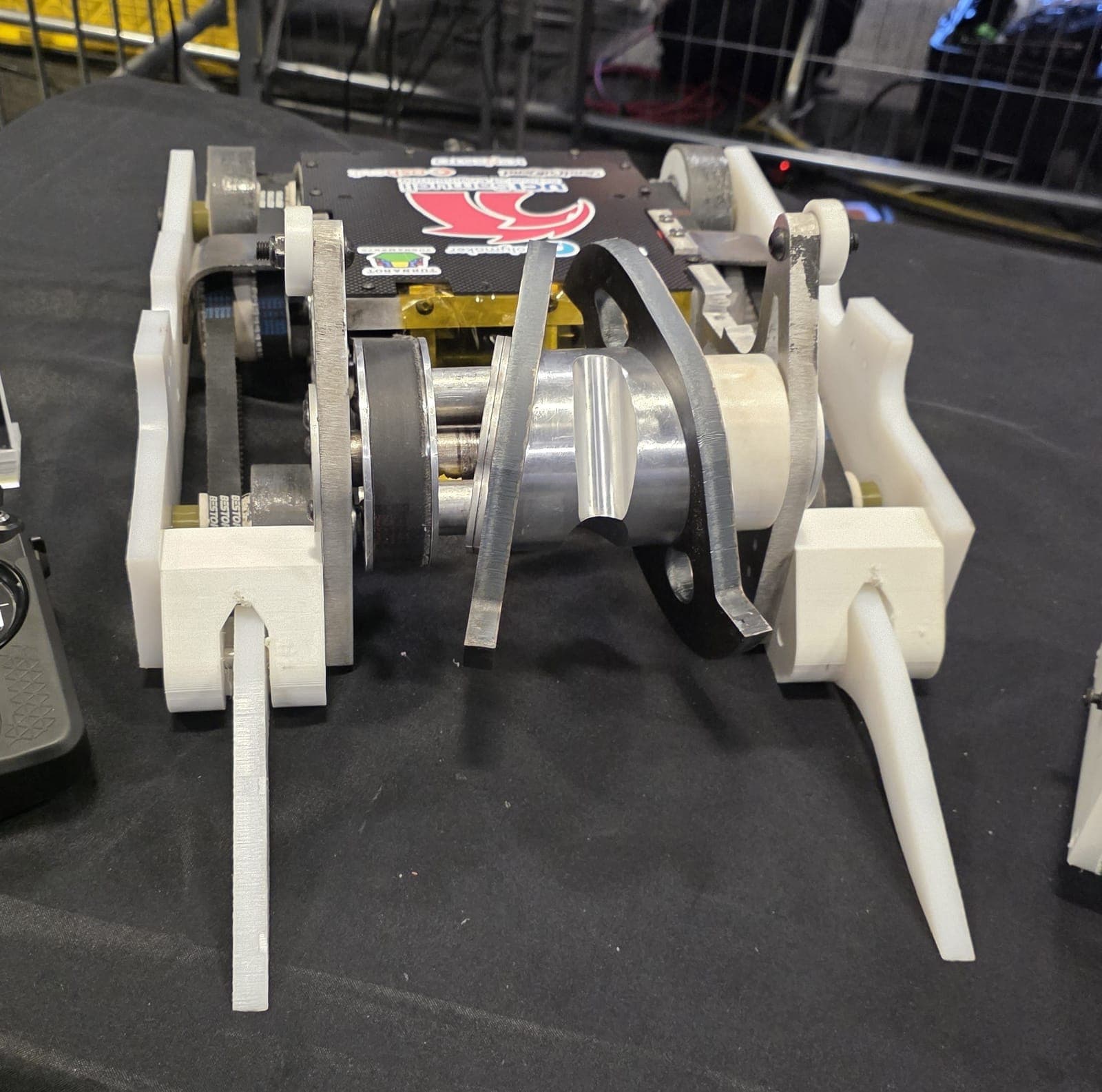 Shear Force on the pit table at Open Sauce 2026, angled view
