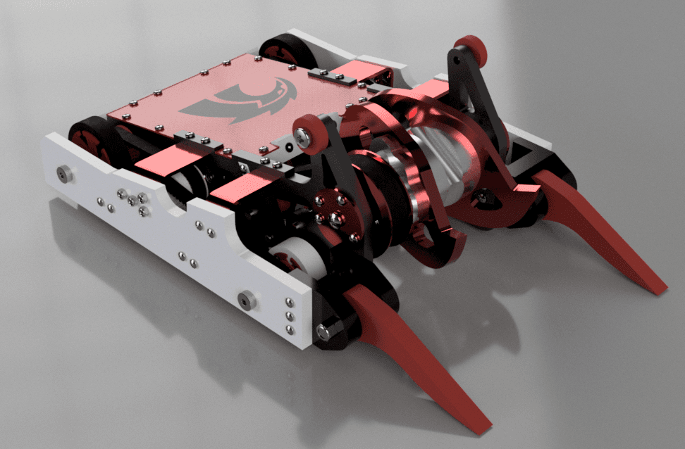 Shear Force render, white with a black rail