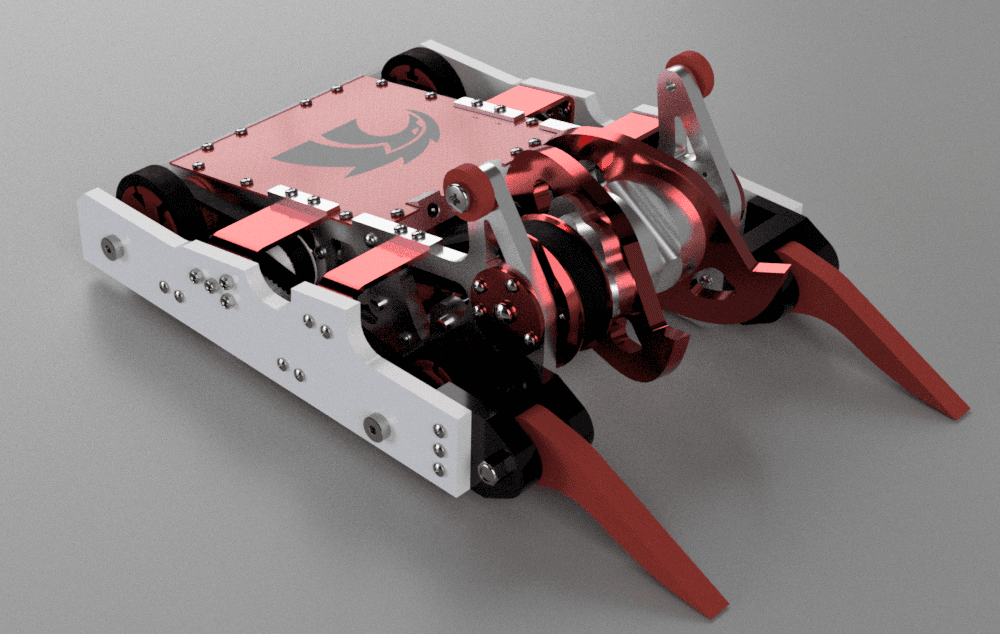 Shear Force render, white with a silver rail